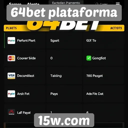 Métodos de pagamento aceitos na 64bet plataforma