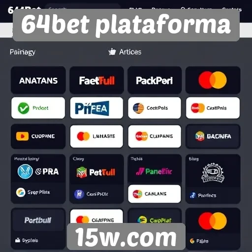 Opções de pagamento na 64bet plataforma