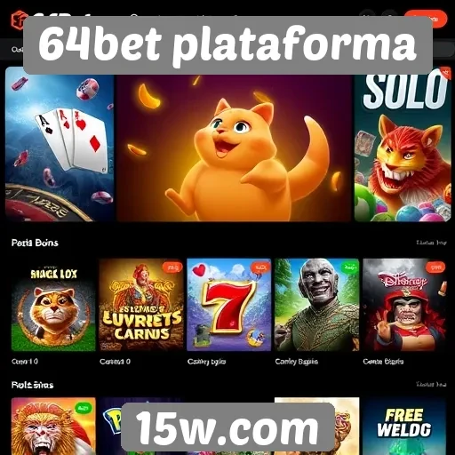 Variedade de jogos disponíveis na 64bet